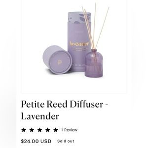 Paddywax Reed Diffuser - lavender and sage (NWT)